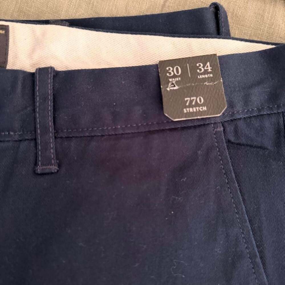 J.Crew 770 Straight Fit Stretch Chino Pants Navy Blue
